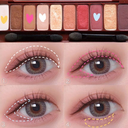 プレイカラー アイシャドウ ワインパーティー【生産終了】/ETUDE/アイシャドウパレットを使ったクチコミ(2枚目)