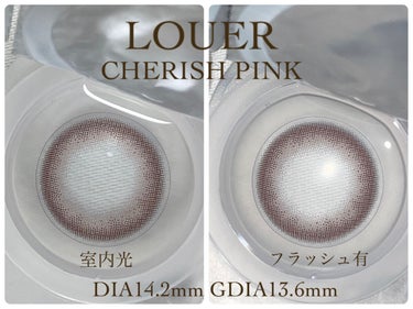LOUER CHERISH PINK（チェリッシュピンク）/LOUER/カラーコンタクトレンズを使ったクチコミ（2枚目）