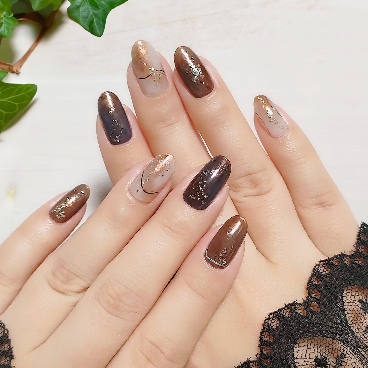 GLAZE グレーズ 半硬化タイプジェルネイルシール/DASHINGDIVA MAGICPRESS/ネイルシールを使ったクチコミ（2枚目）