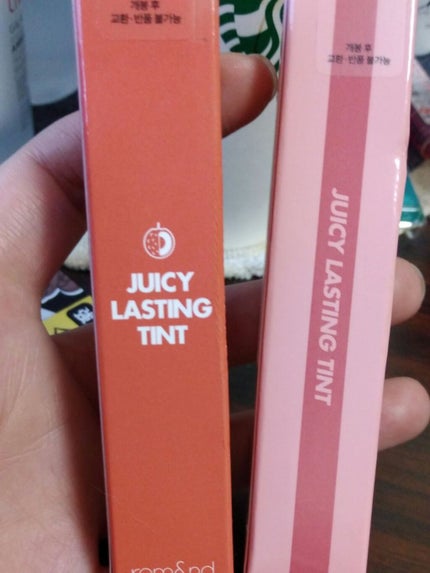 ジューシーラスティングティント/rom&nd/リップティントを使ったクチコミ(1枚目)