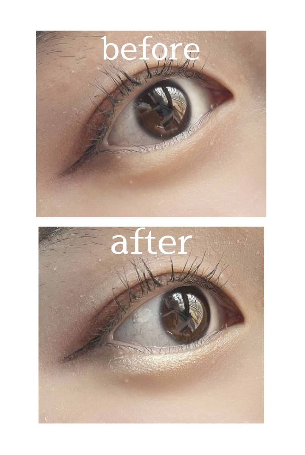 AC シークレット ティアーズバッグ ハイライター/セリア/クリームハイライトを使ったクチコミ（2枚目）