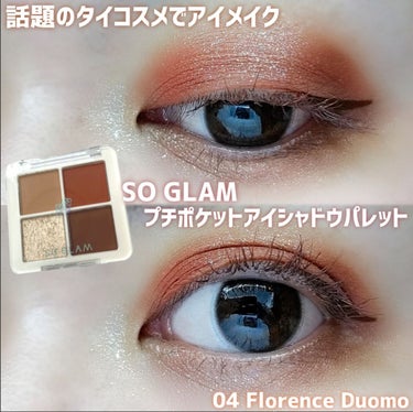 ▽SO GLAM(ソーグラム)
( @soglamjapan )
プチポケットアイシャドウパレット
04Florence  Duomo

・===============================