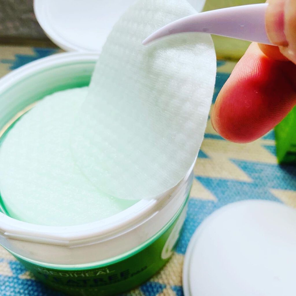 ティーツリーカーミングエッセンスパッド/MEDIHEAL/トナーパッドを使ったクチコミ（3枚目）