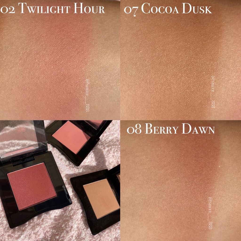 下地・チーク・アイシャドウ インナーグロウ チークパウダー｜SHISEIDO他、3商品を使った