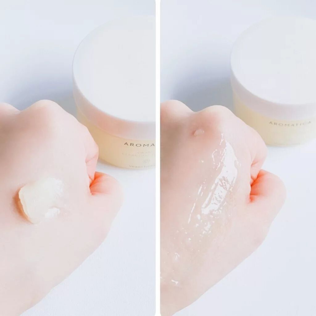 オレンジクレンジングシャーベット/AROMATICA/クレンジングバームを使ったクチコミ(3枚目)