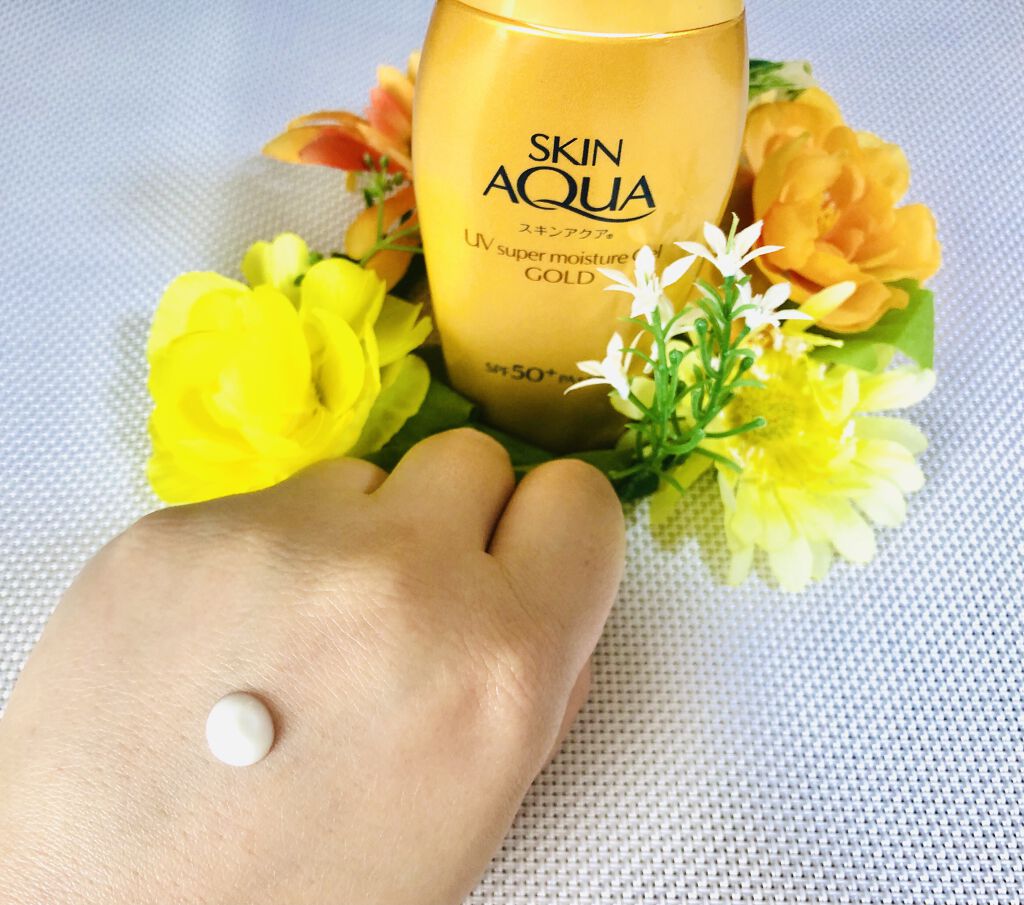 スーパーモイスチャージェルゴールド/スキンアクア/日焼け止めジェルを使ったクチコミ（3枚目）