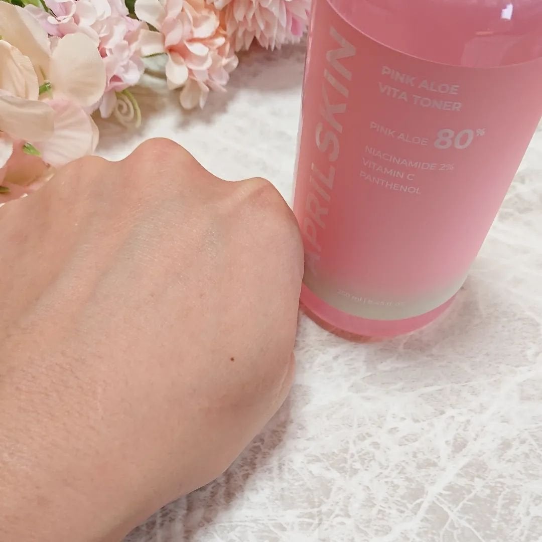 ピンクアロエビタトナー/APRILSKIN/化粧水を使ったクチコミ(5枚目)