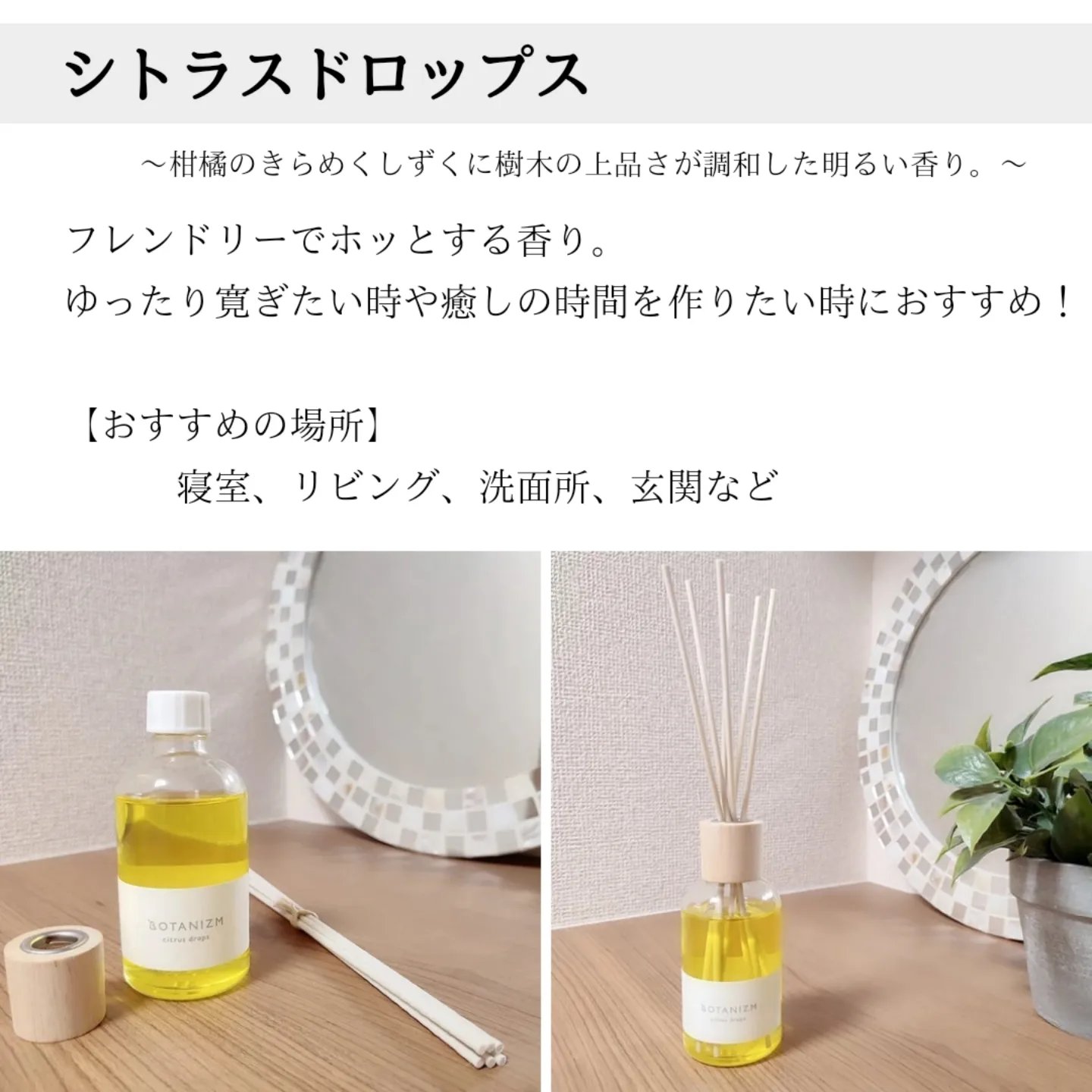 リードディフューザー ハーバルブリーズ/ボタニズム /香水(その他)を使ったクチコミ（3枚目）