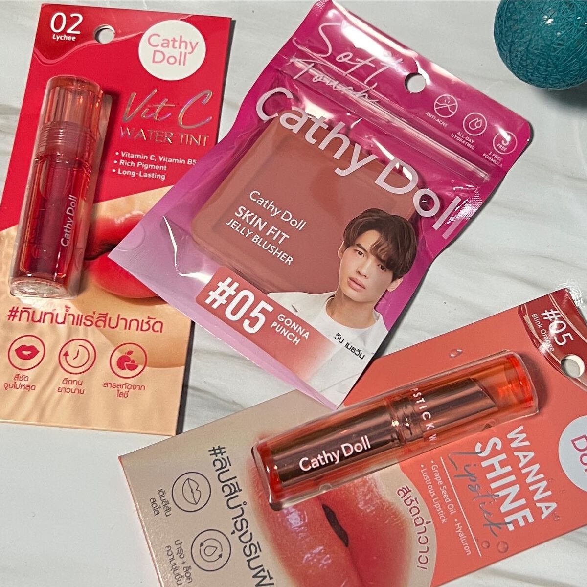 スキンフィットジェリーブラッシャー /CathyDoll/ジェル・クリームチークを使ったクチコミ（3枚目）