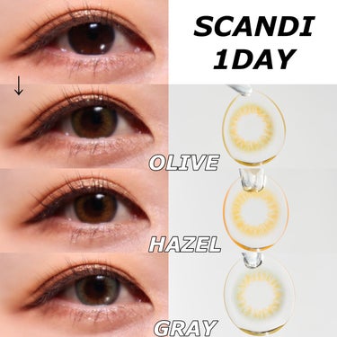 OLENS SCANDI 1dayのクチコミ「⁡
⁡
POPLENS

⁡
#スカンディ1DAY
⁡
自分の瞳の色がフチになる、リアルハーフ.....」（3枚目）