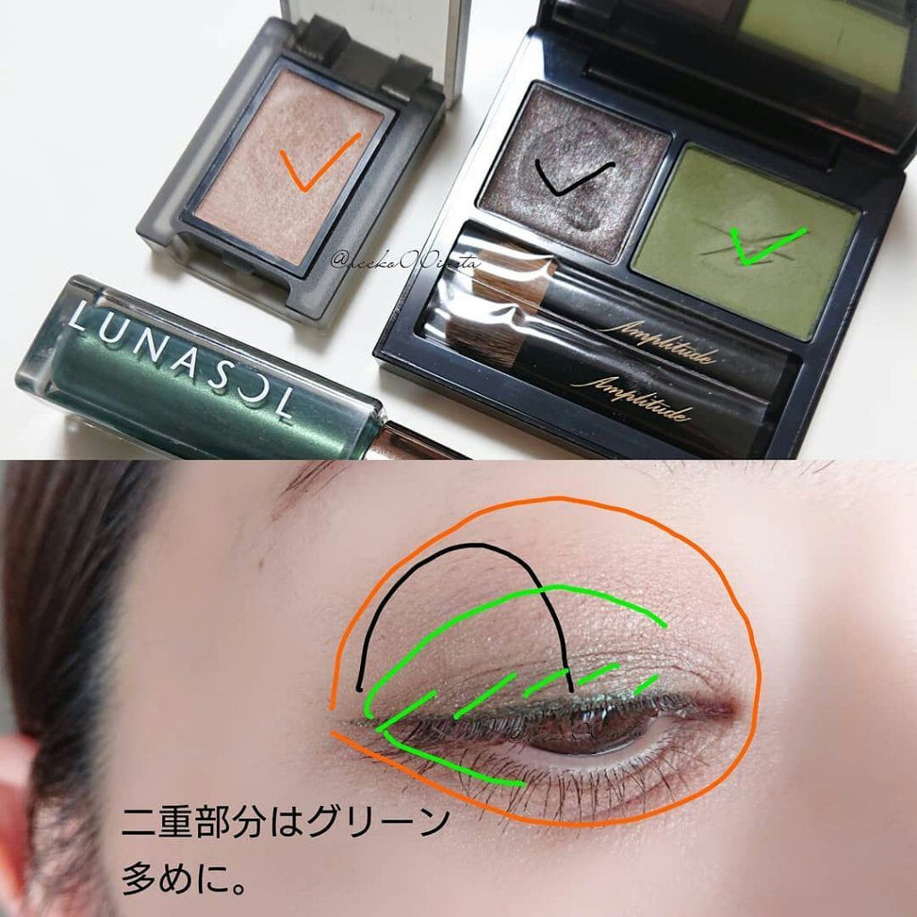コンスピキュアス ダブルアイズ 05 モスグリーン/Amplitude/アイシャドウパレットを使ったクチコミ（3枚目）