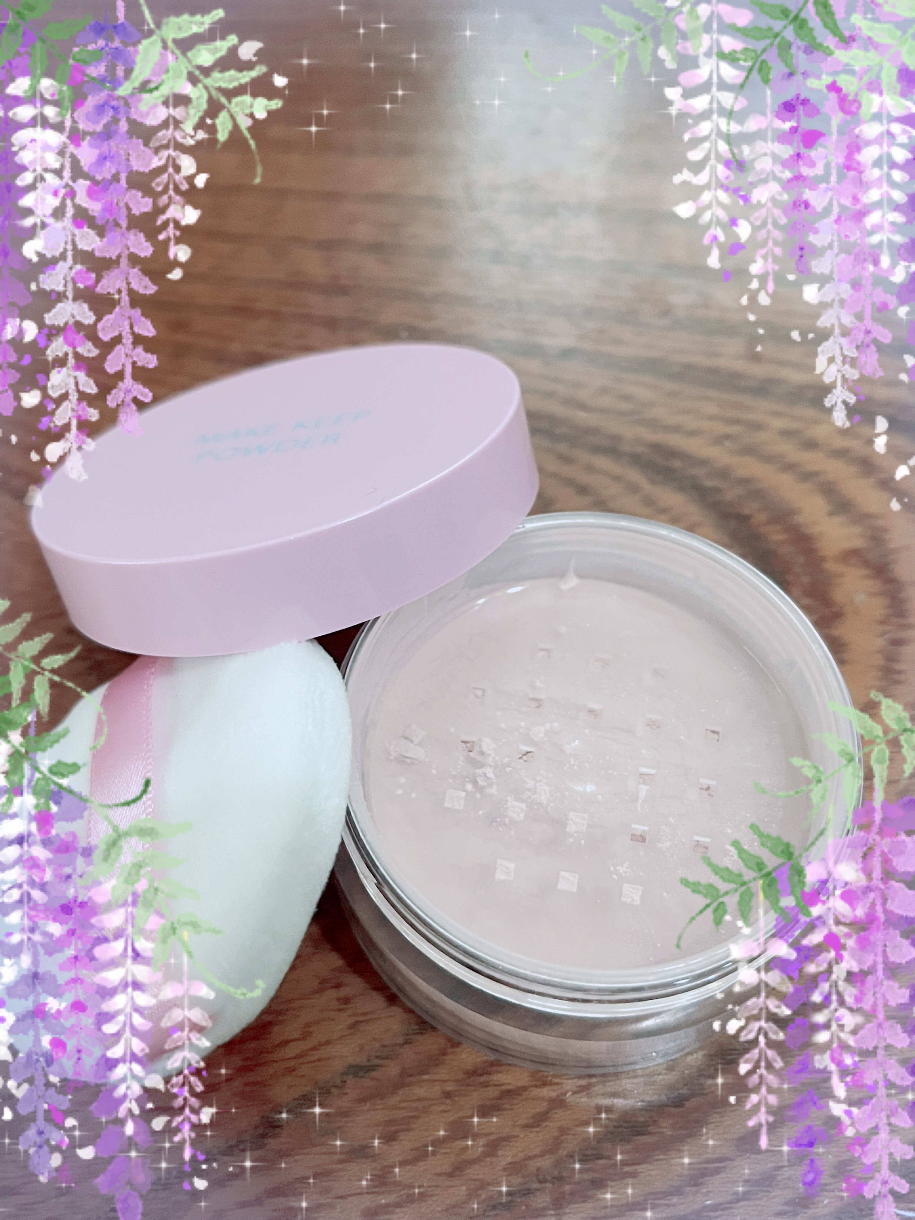 メイク キープ パウダー サクラピンク(限定)/コーセーコスメニエンス/ルースパウダーを使ったクチコミ（2枚目）