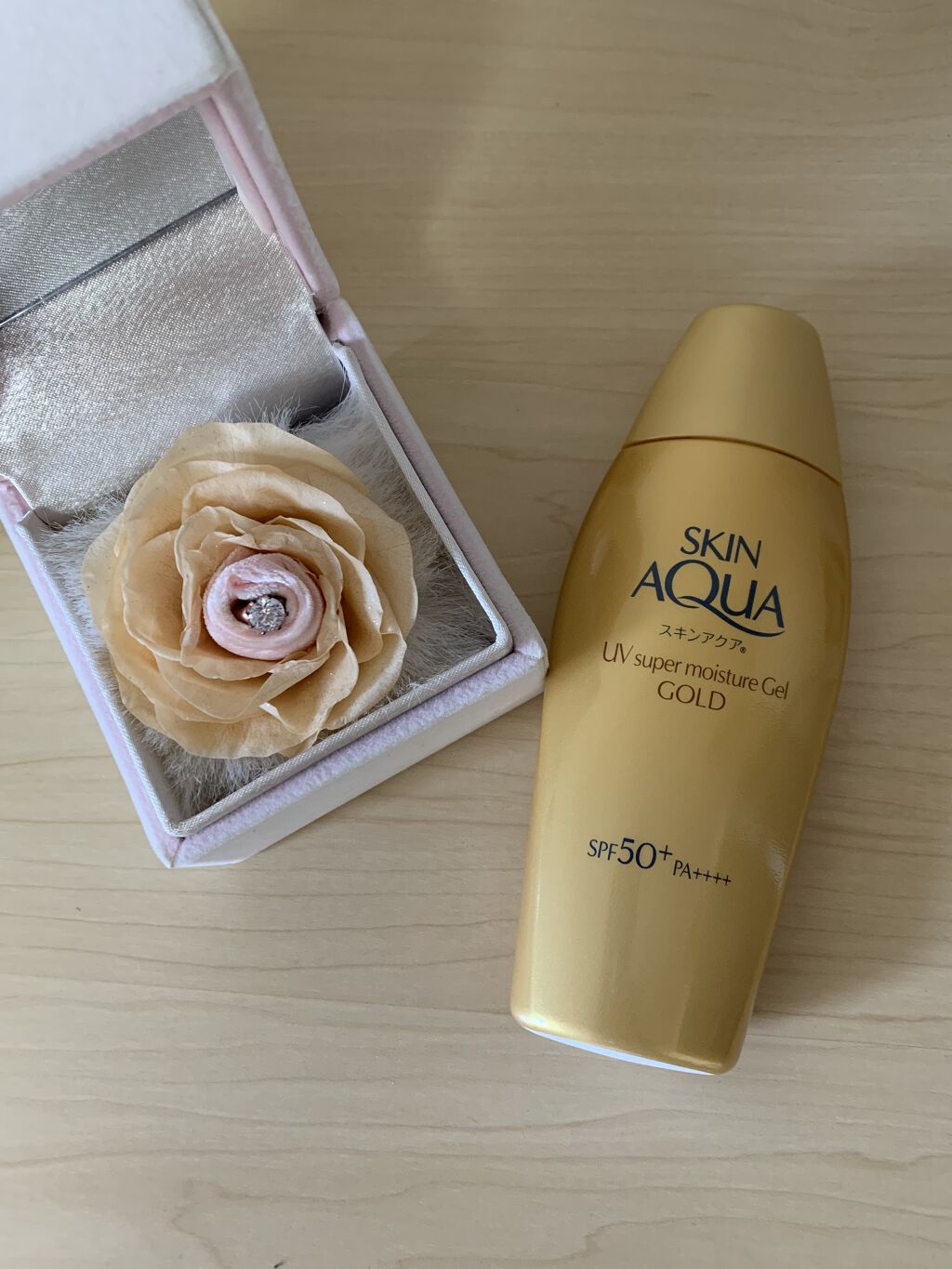 スーパーモイスチャージェルゴールド/スキンアクア/日焼け止めジェルを使ったクチコミ（1枚目）