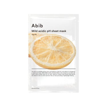 Abib  弱酸性pHシートマスク 柚子フィット