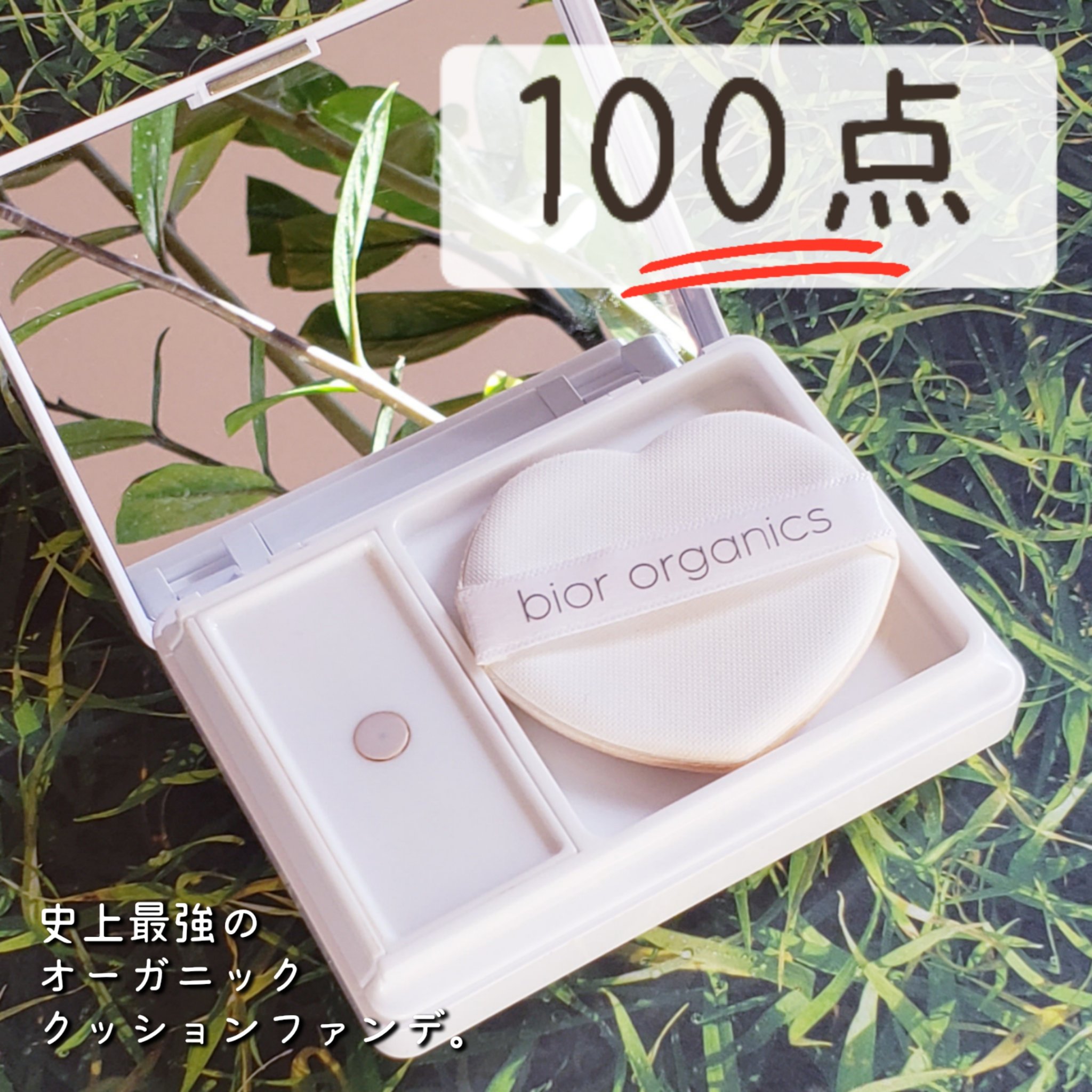 オーガニックアクア エアレスクッション ナチュラビオール/bior oraganics/クッションファンデーションを使ったクチコミ（1枚目）