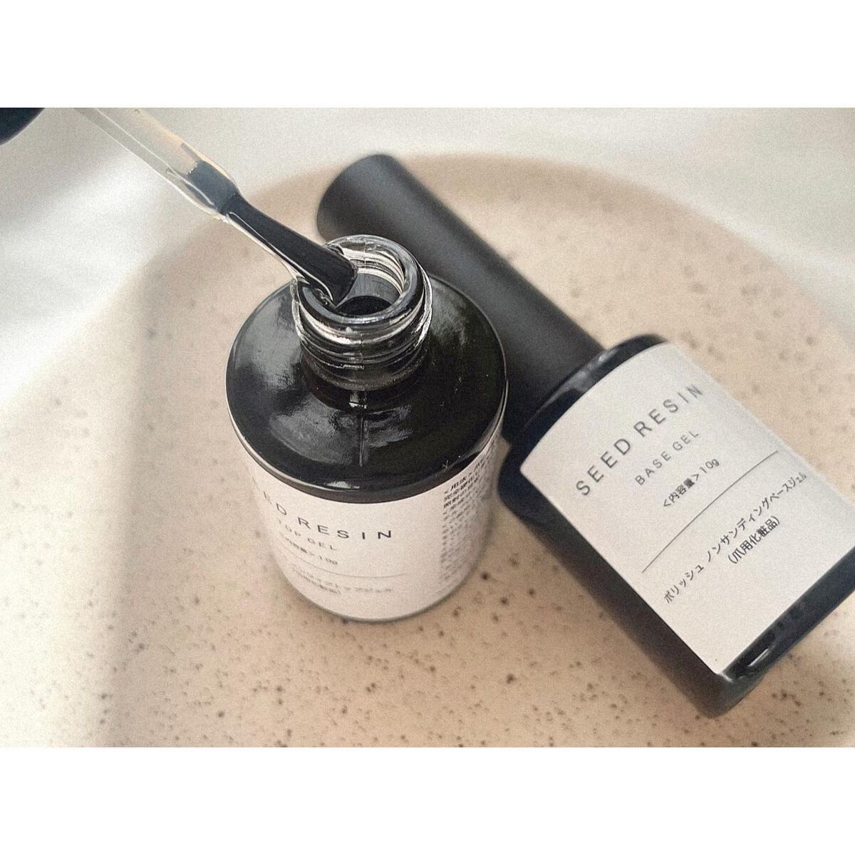 ノンワイプ トップジェル/SEED RESIN/ジェルネイルを使ったクチコミ（2枚目）