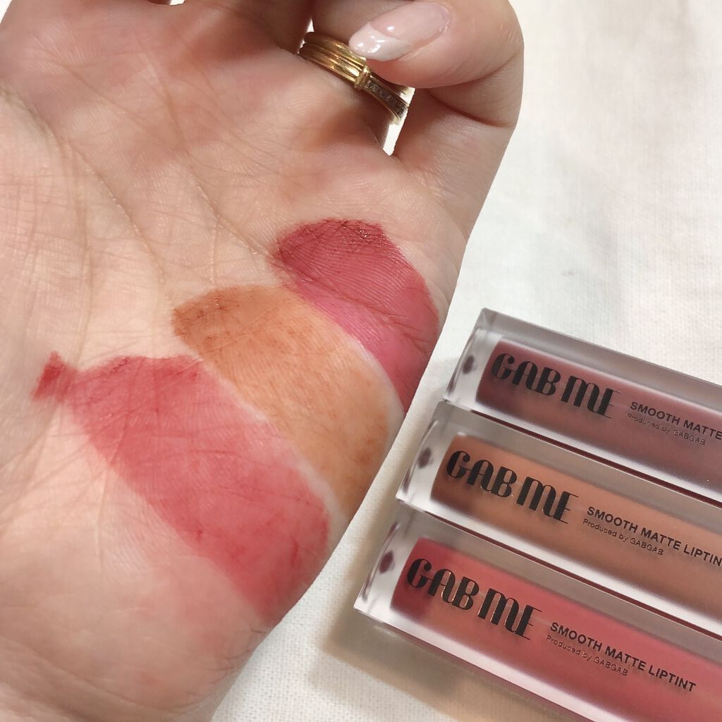 スムースマットリップティント 02 キャンディーバー (オレンジブラウン)/GAB ME/リップティントを使ったクチコミ（3枚目）