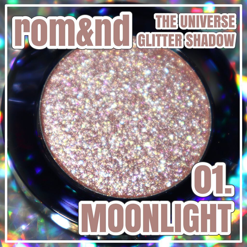 グリッター シャドウ カラー 01 ムーンライト(MOONLIGHT)/rom&nd/グリッターを使ったクチコミ（1枚目）
