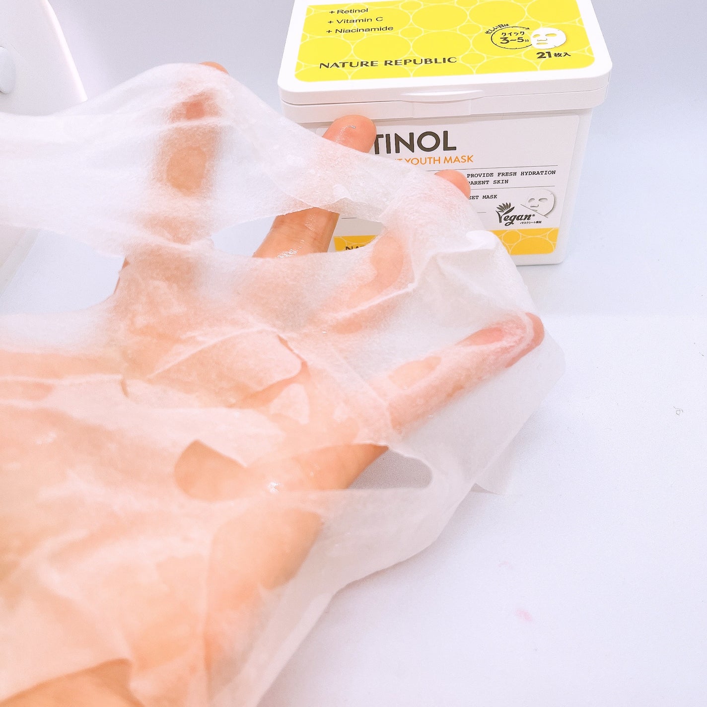 キューブマスク レチノール/ネイチャーリパブリック/シートマスク・パックを使ったクチコミ(4枚目)
