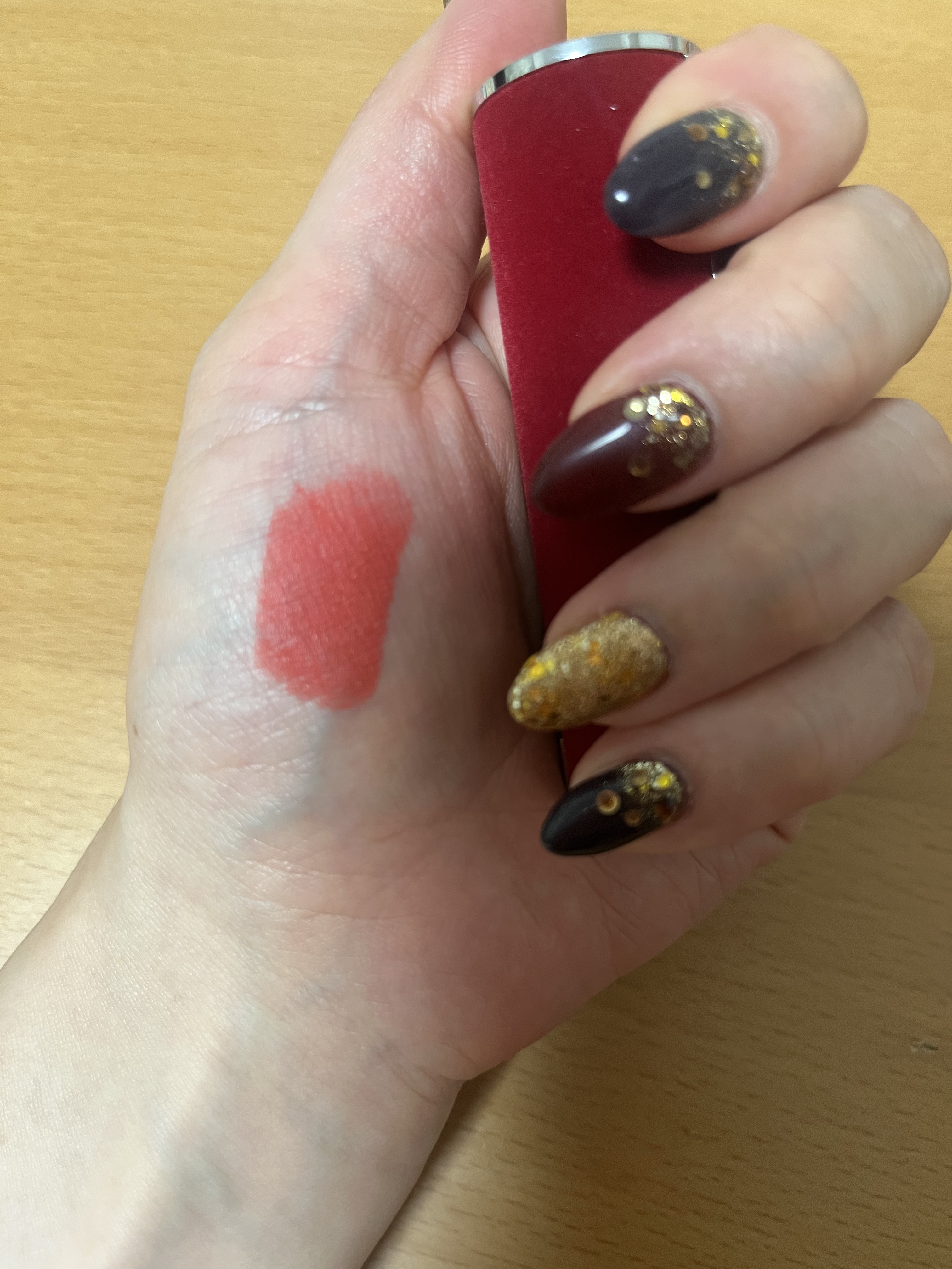 ルージュ・ジバンシイ・ベルベット No.33 オレンジ・サブル/GIVENCHY/口紅を使ったクチコミ（3枚目）