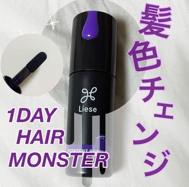 1DAY HAIR MONSTER ミッドナイトパープル/リーゼ/ヘアカラーを使ったクチコミ（1枚目）