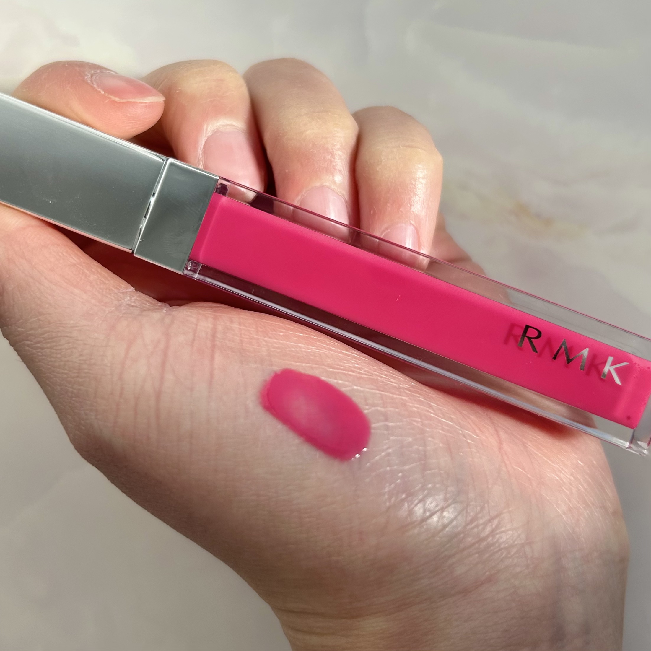 RMK リップジェリーグロス 06 キャンディ ピンク/RMK/リップグロスを使ったクチコミ（2枚目）