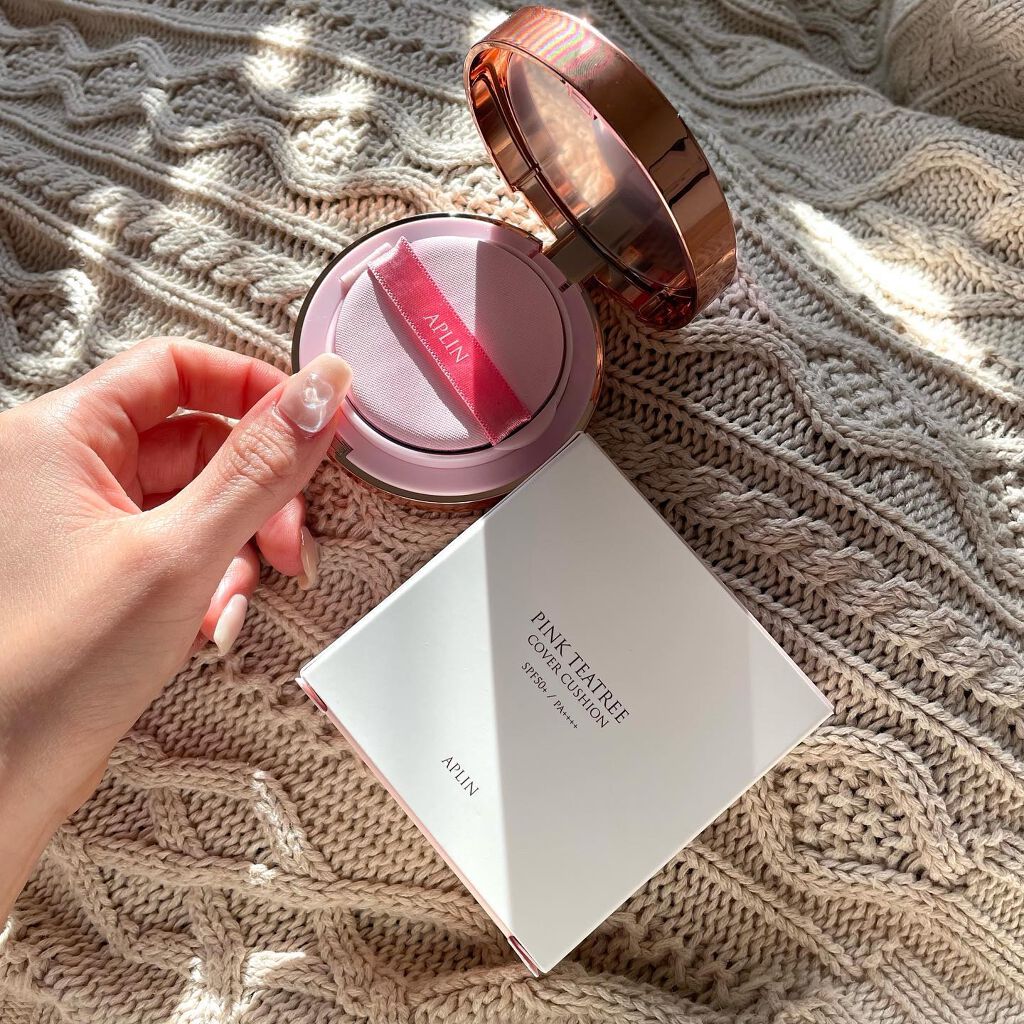 ピンクティーツリーカバークッション/APLIN/クッションファンデーションを使ったクチコミ(3枚目)