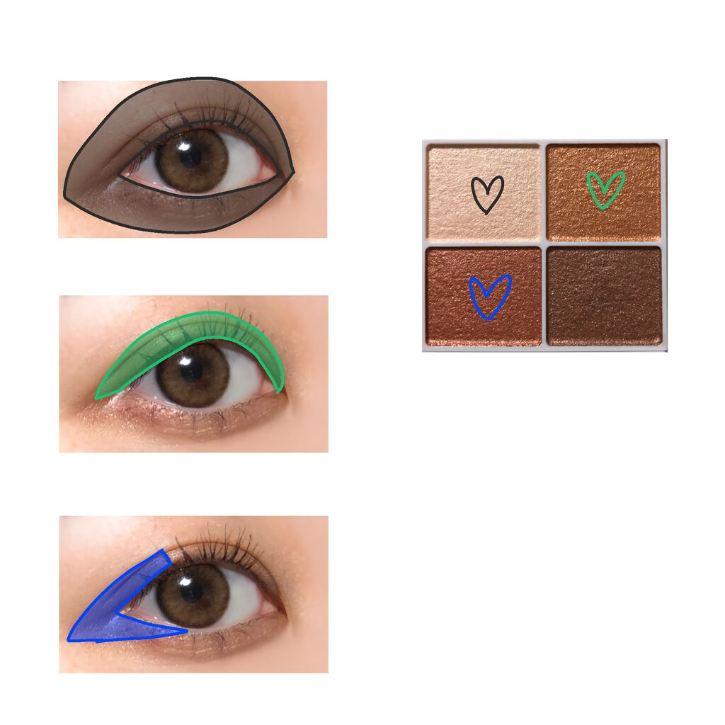 ジューシーピュアアイズ/キャンメイク/アイシャドウパレットを使ったクチコミ(3枚目)