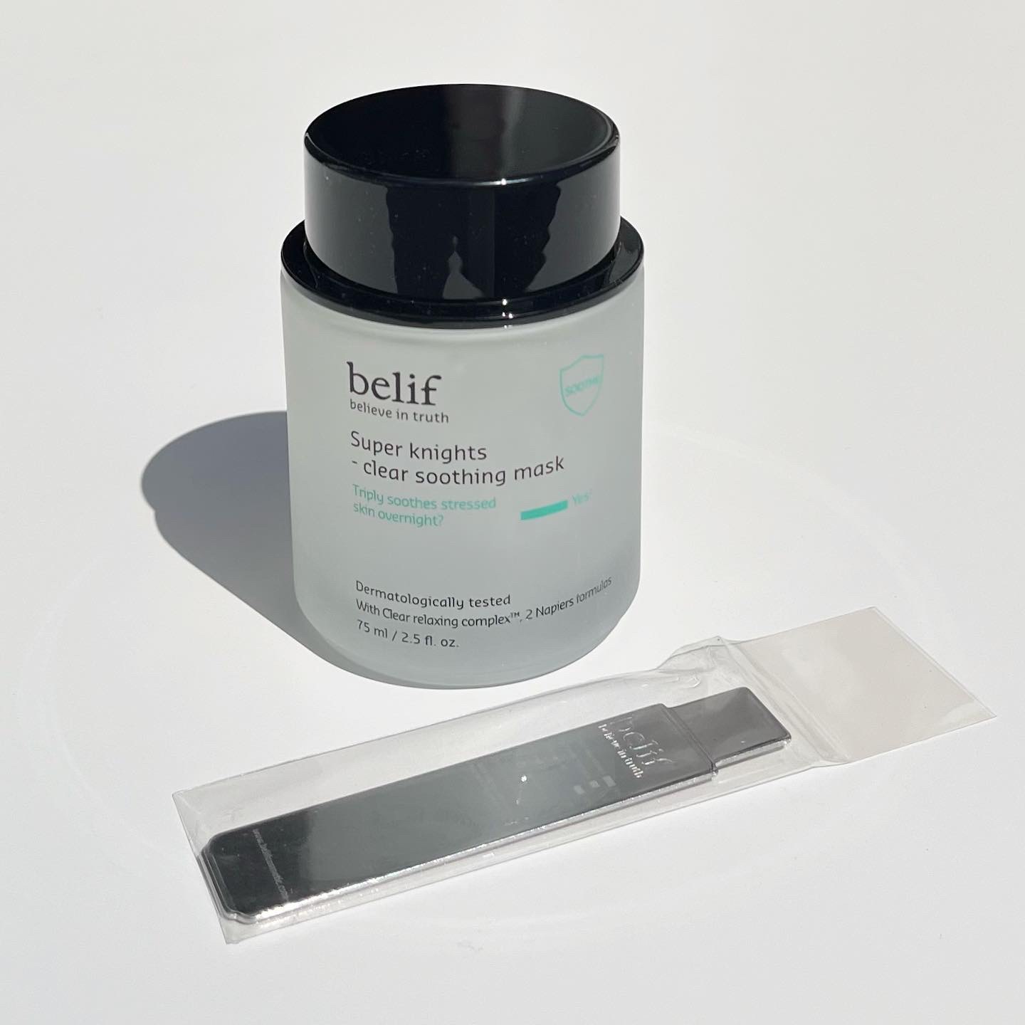 belif スーパーナイツ スージングマスクのクチコミ「眠っている間に肌鎮静と水分をチャージし、
肌を守ってくれるスージングマスクパック🤍

ほてった.....」（1枚目）