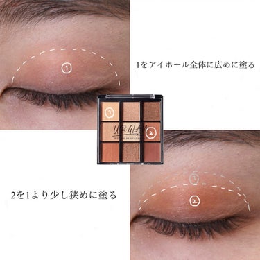 UR GLAM　BLOOMING EYE COLOR PALETTE/U R GLAM/パウダーアイシャドウを使ったクチコミ（2枚目）