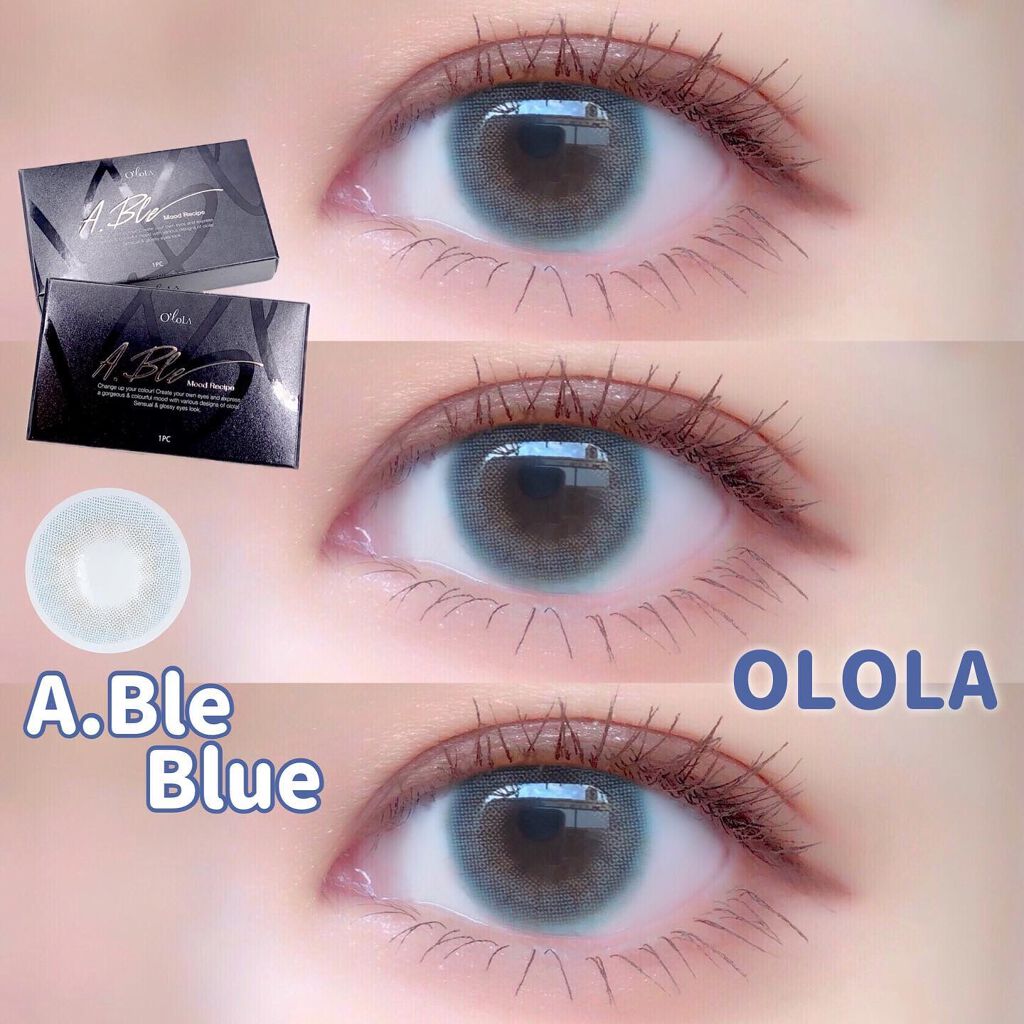 エーブルブルーマンスリー (A.BLE BLUE monthly)/OLOLA/1ヶ月(1MONTH)カラコンを使ったクチコミ(1枚目)