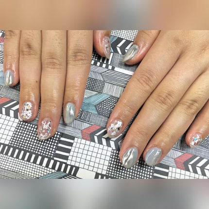 ミラーパウダー/プリジェル/ネイルシールを使ったクチコミ(2枚目)