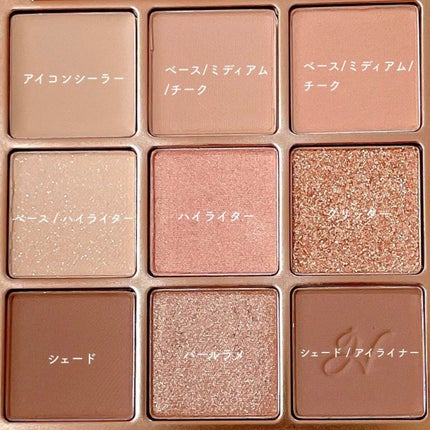 マルチアンダーアイパレット/hina cosmetics/アイシャドウパレットを使ったクチコミ(3枚目)
