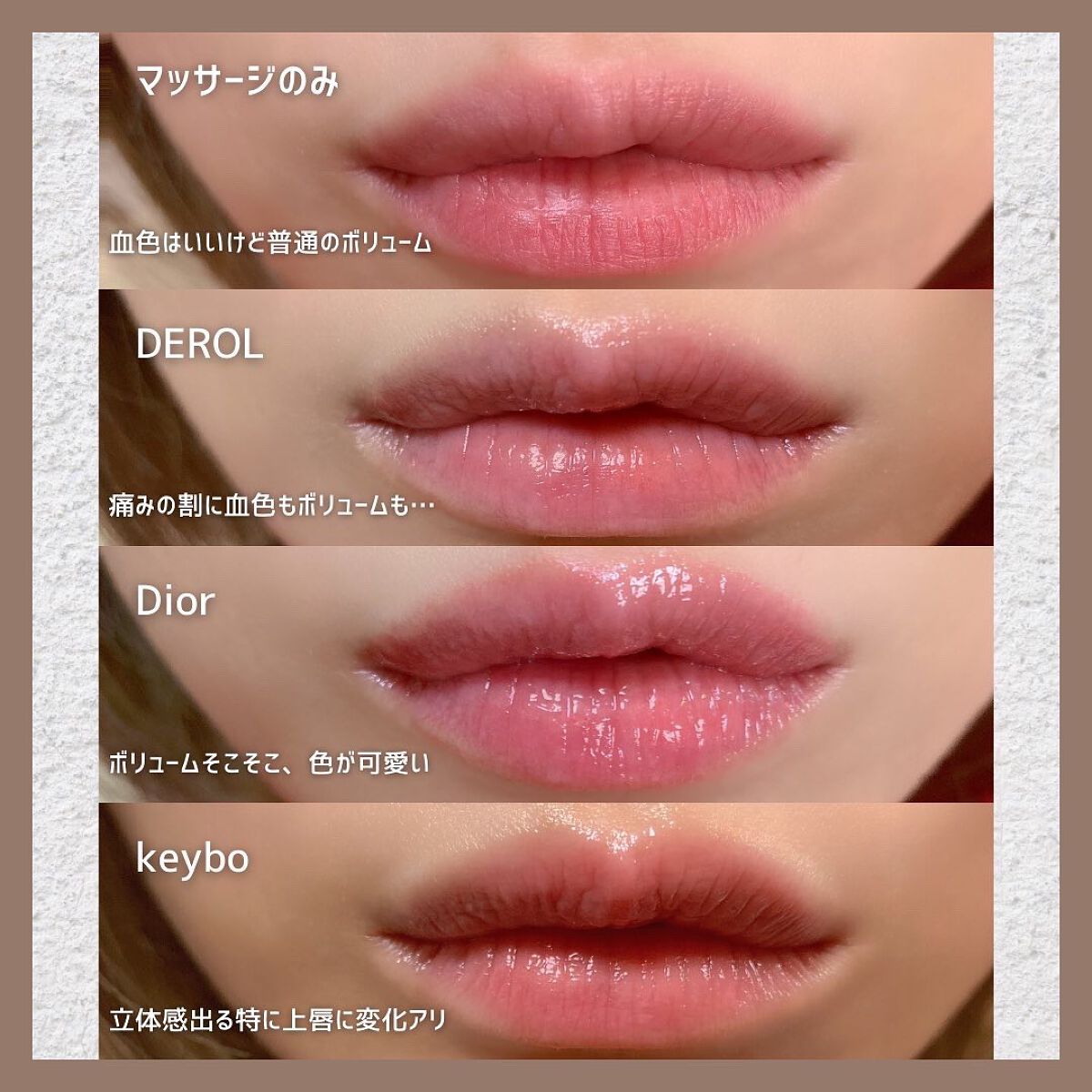 あなたはどっち派？Dior・keybo・DEROL の口紅・グロス・リップ