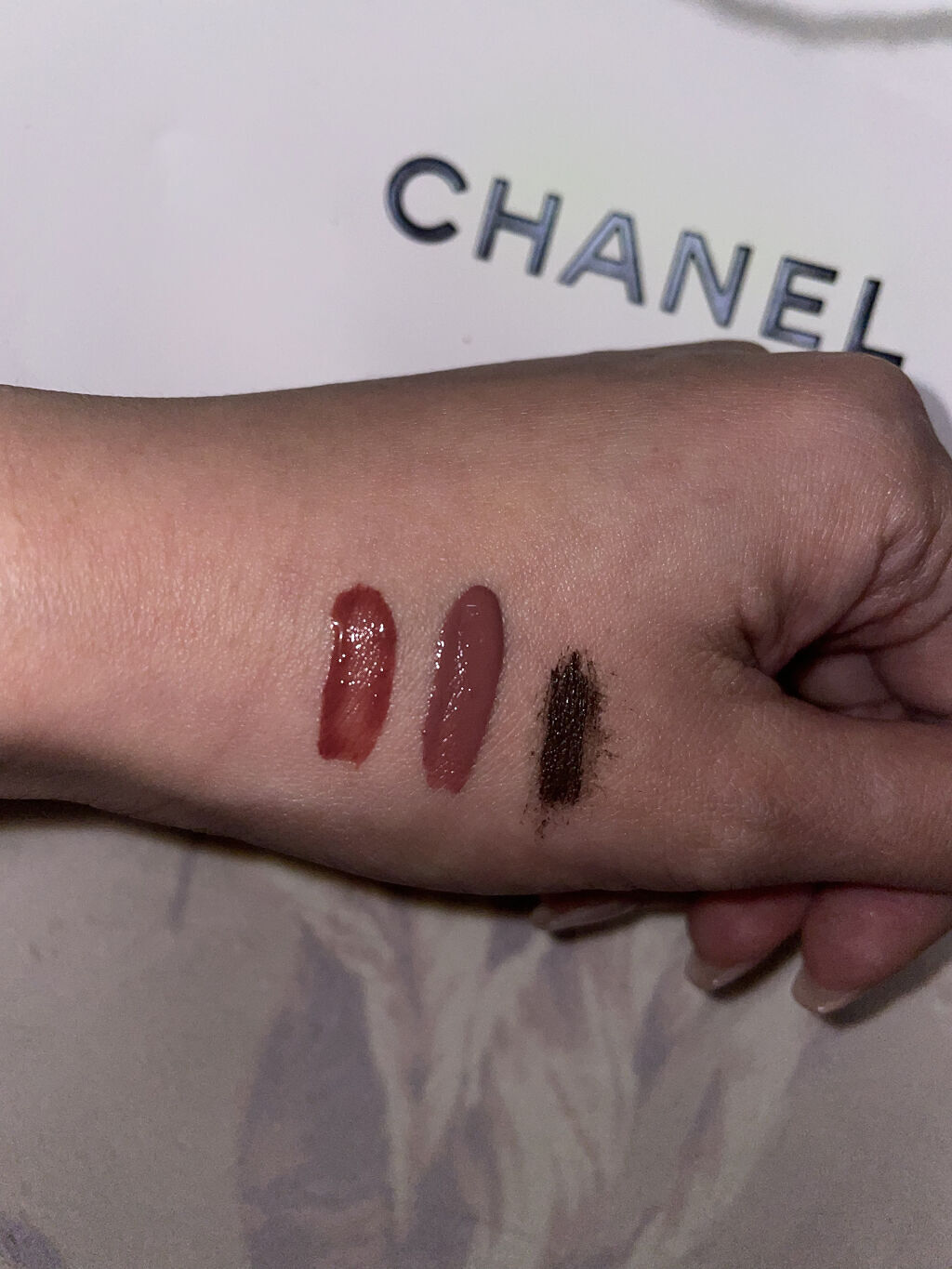 ルージュ アリュール インク フュージョン 804 モーヴィー ヌード/CHANEL/口紅を使ったクチコミ（2枚目）