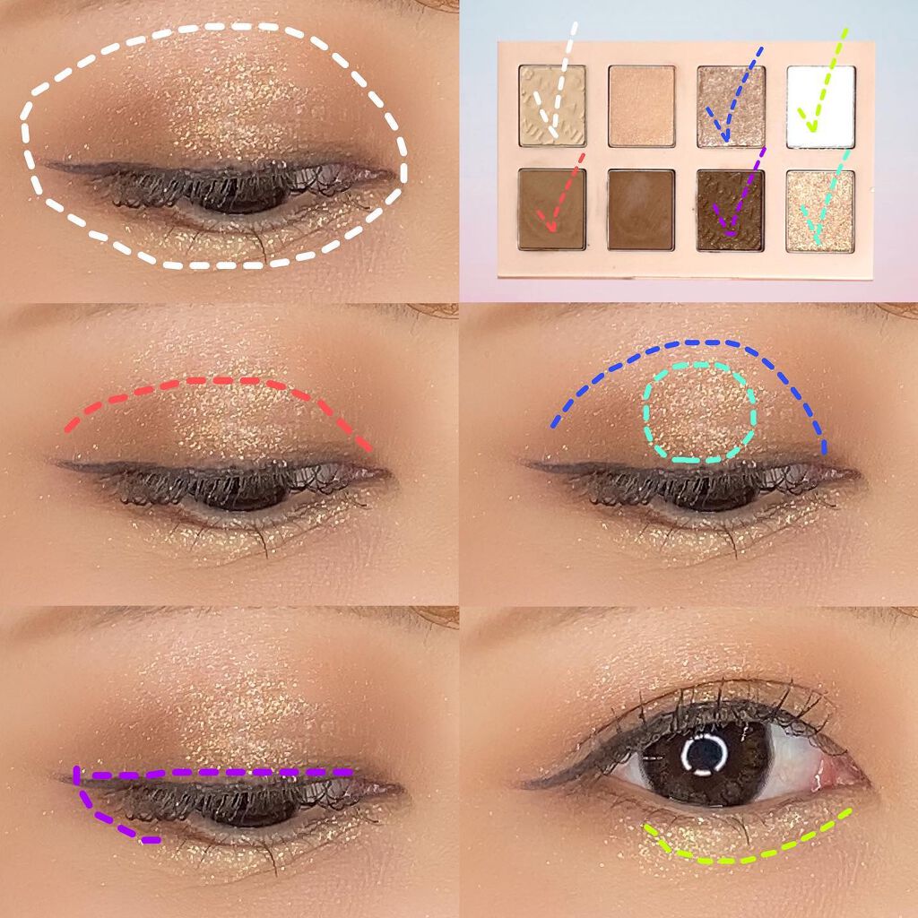 アイクラッシュマルチシャドウパレット/B. by BANILA/アイシャドウパレットを使ったクチコミ(2枚目)