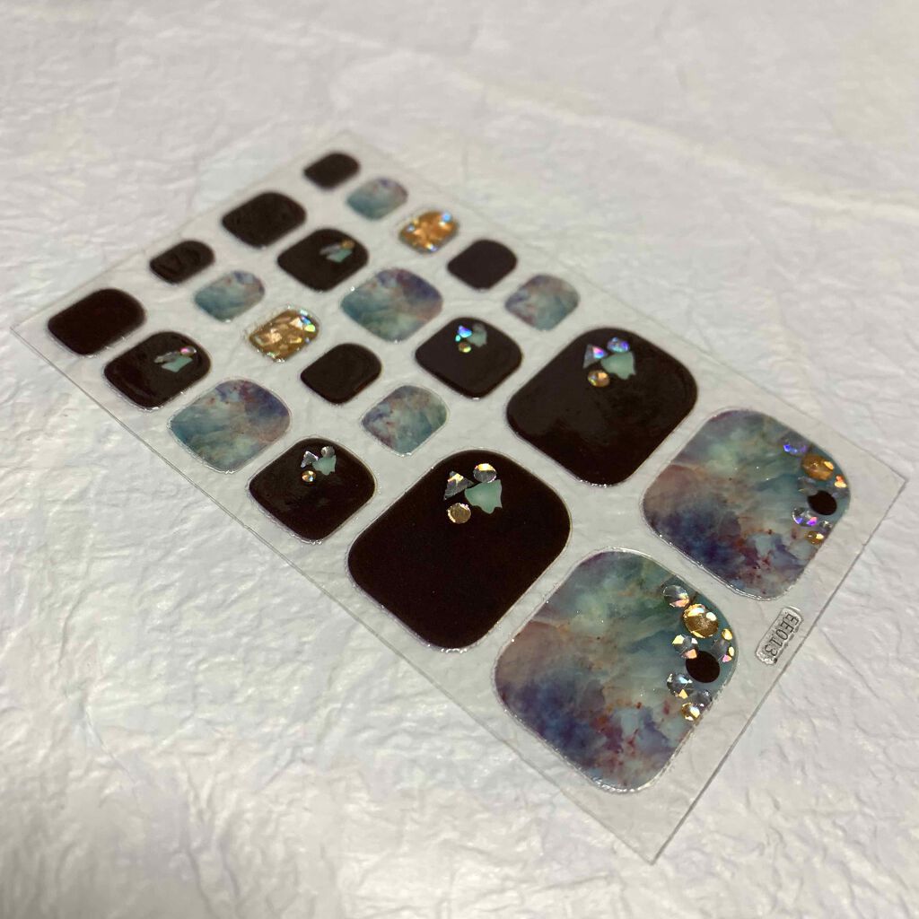 ネイルシール/Qoo10/ネイルシールを使ったクチコミ（2枚目）