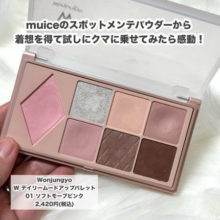 ウォンジョンヨ W デイリームードアップパレット /Wonjungyo/アイシャドウパレットを使ったクチコミ(2枚目)