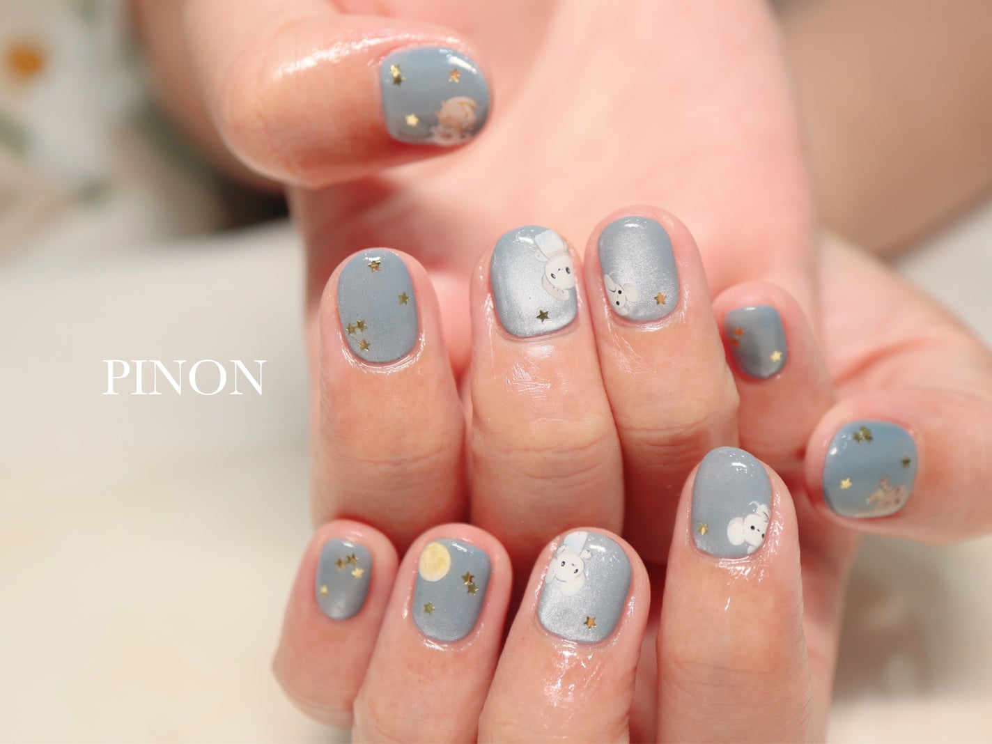 shino on LIPS 「ポケモンネイル☺︎お月見🌕がテーマのイッカネズミとカラカラ、サ..」(2枚目)