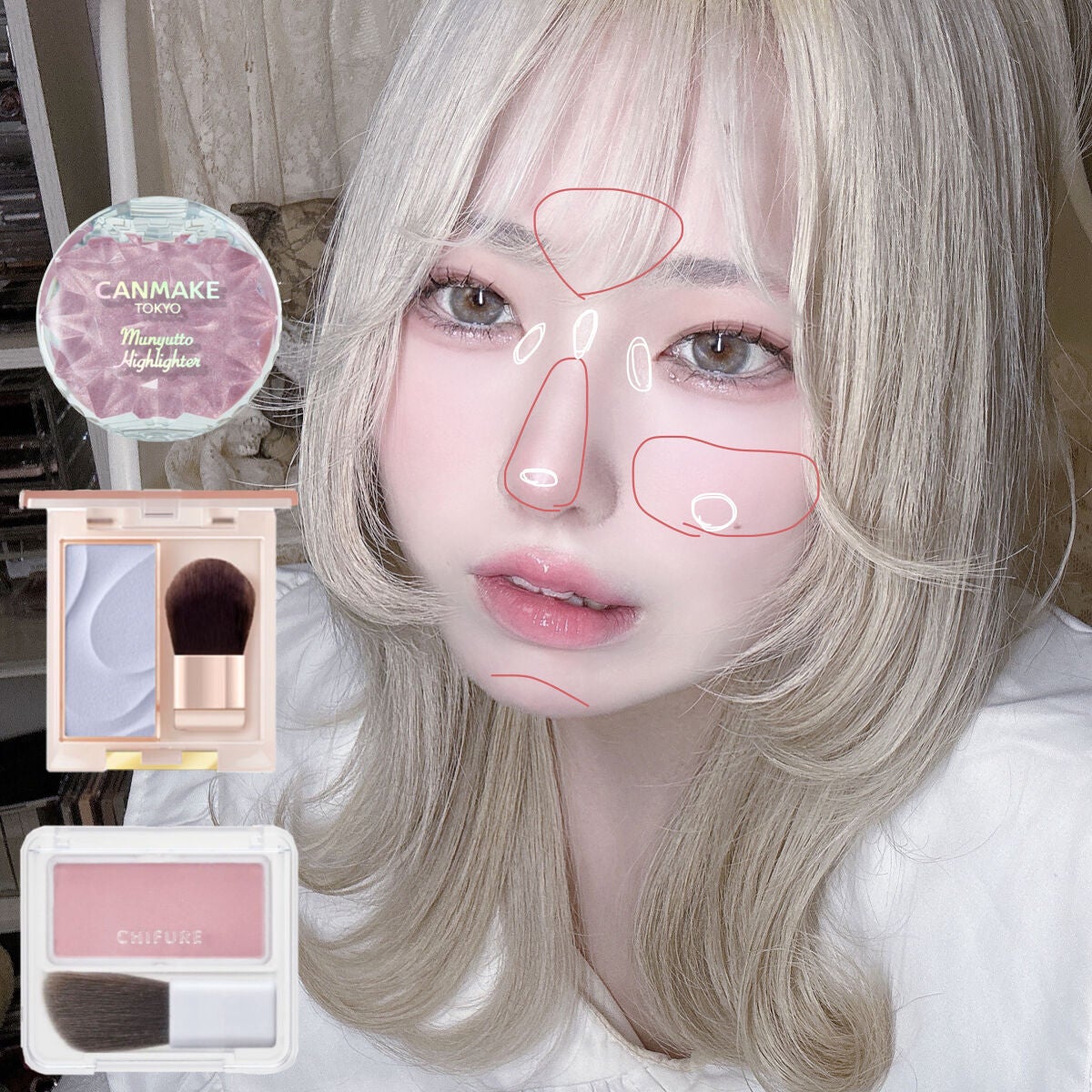 パウダー チーク/ちふれ/パウダーチークを使ったクチコミ(3枚目)