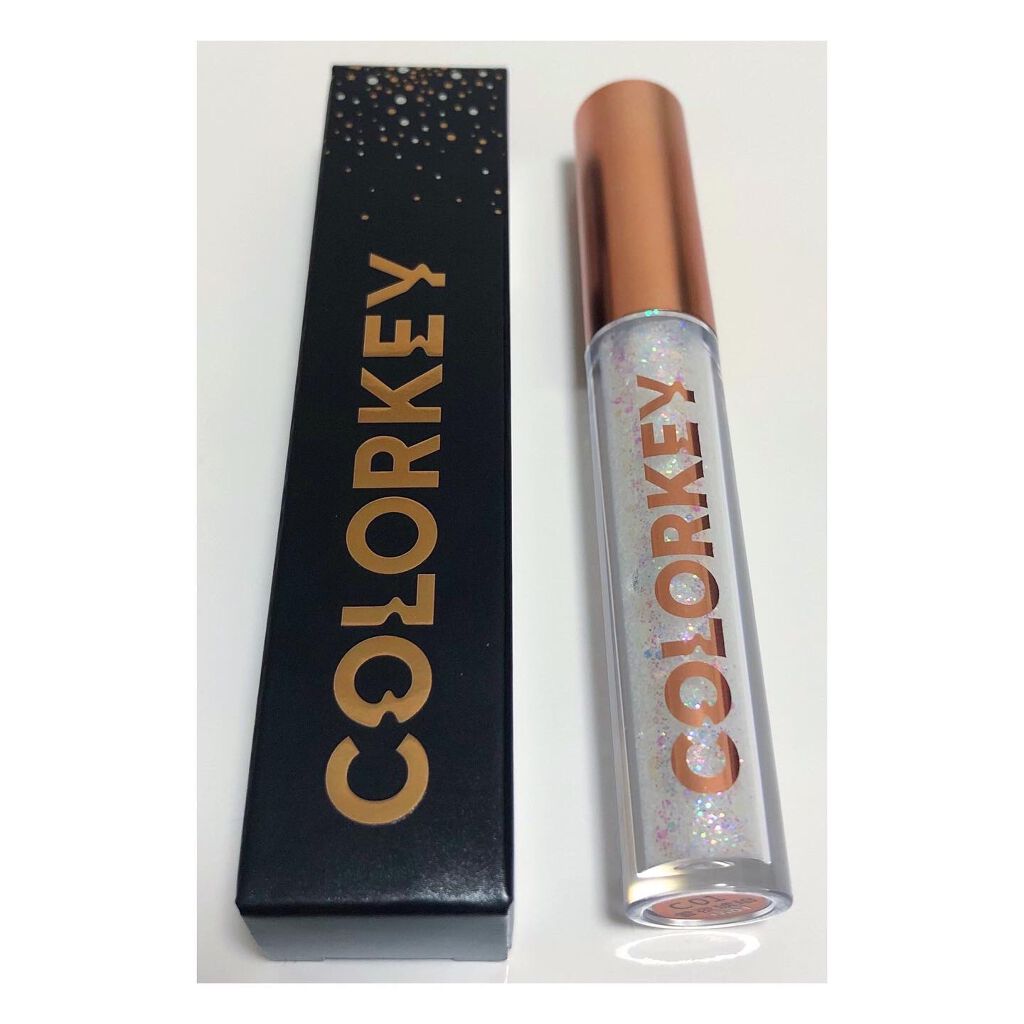 スパークリングギャラクシーリキッドアイシャドウ C01雪夜琥珀/COLORKEY/リキッドアイシャドウを使ったクチコミ（1枚目）