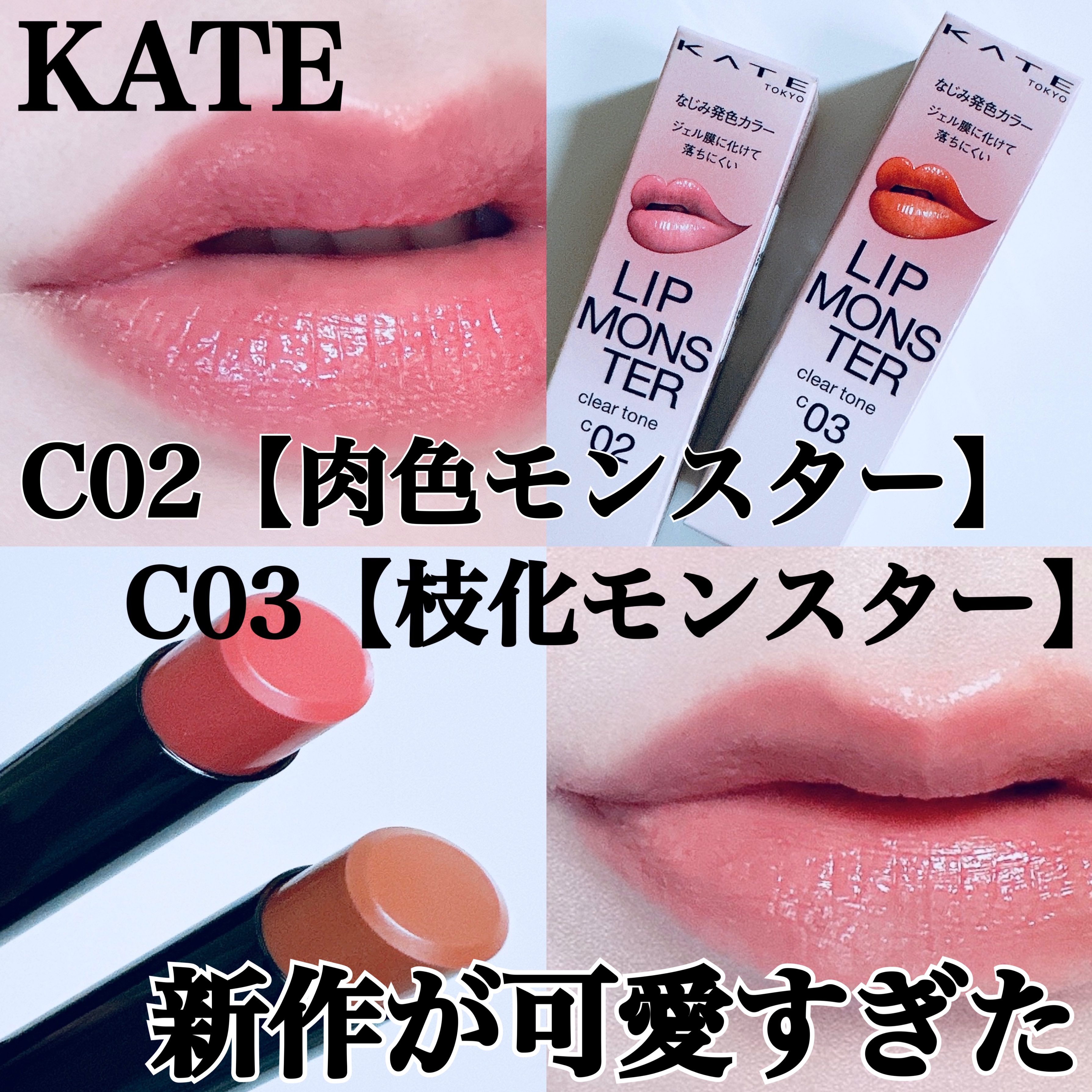 リップモンスター クリアトーン/KATE/口紅を使ったクチコミ（1枚目）