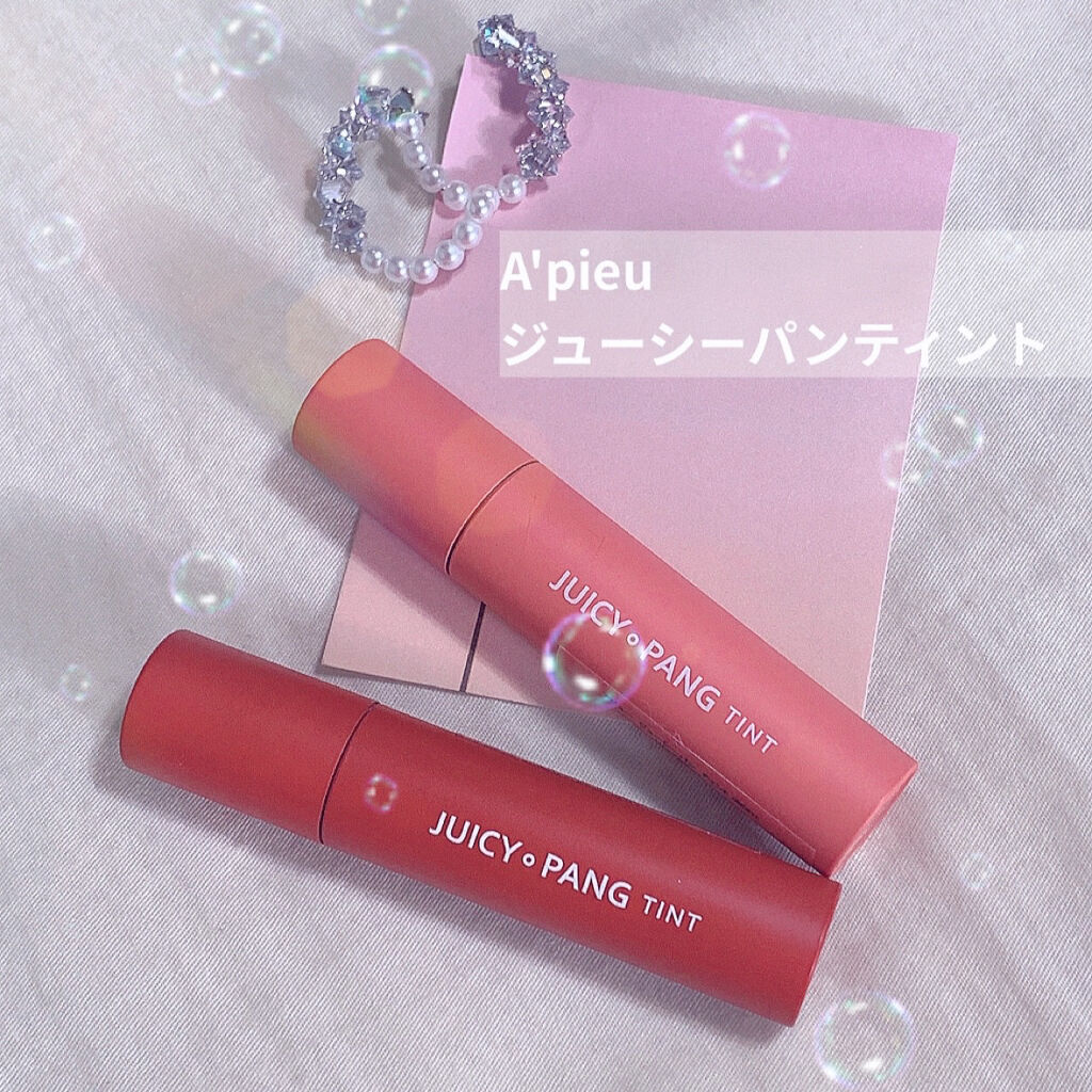 アピュー ジューシーパン ティント #LITCHI/A’pieu/リップティントを使ったクチコミ（1枚目）