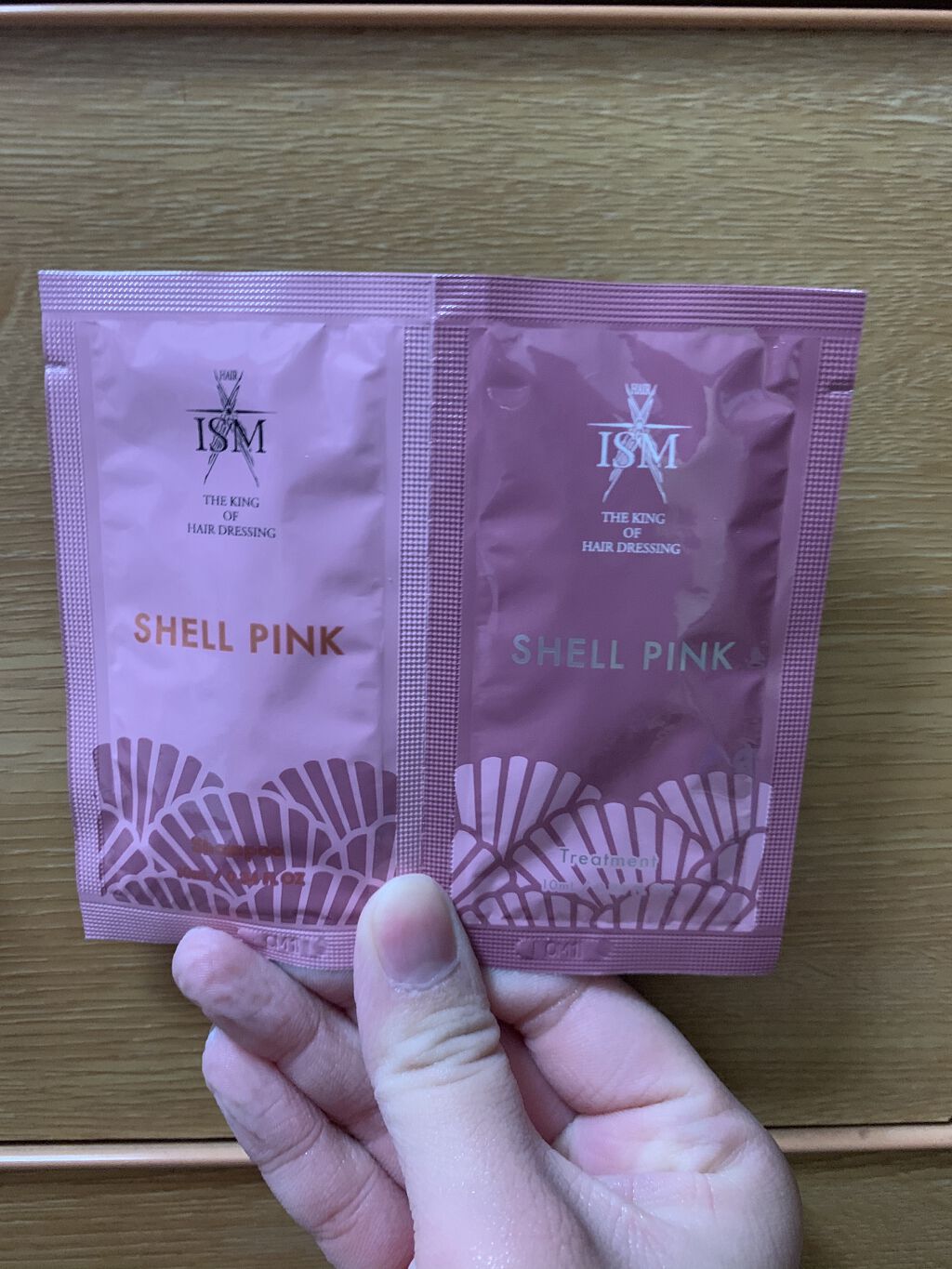 SHELL PINK シャンプー／トリートメント トライアルパック/ISM/市販シャンプーを使ったクチコミ（1枚目）