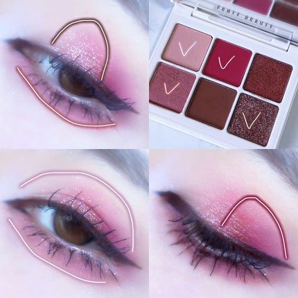 Snap shadows mix & match eyeshadow palette/FENTY BEAUTY BY RIHANNA/アイシャドウパレットを使ったクチコミ(5枚目)