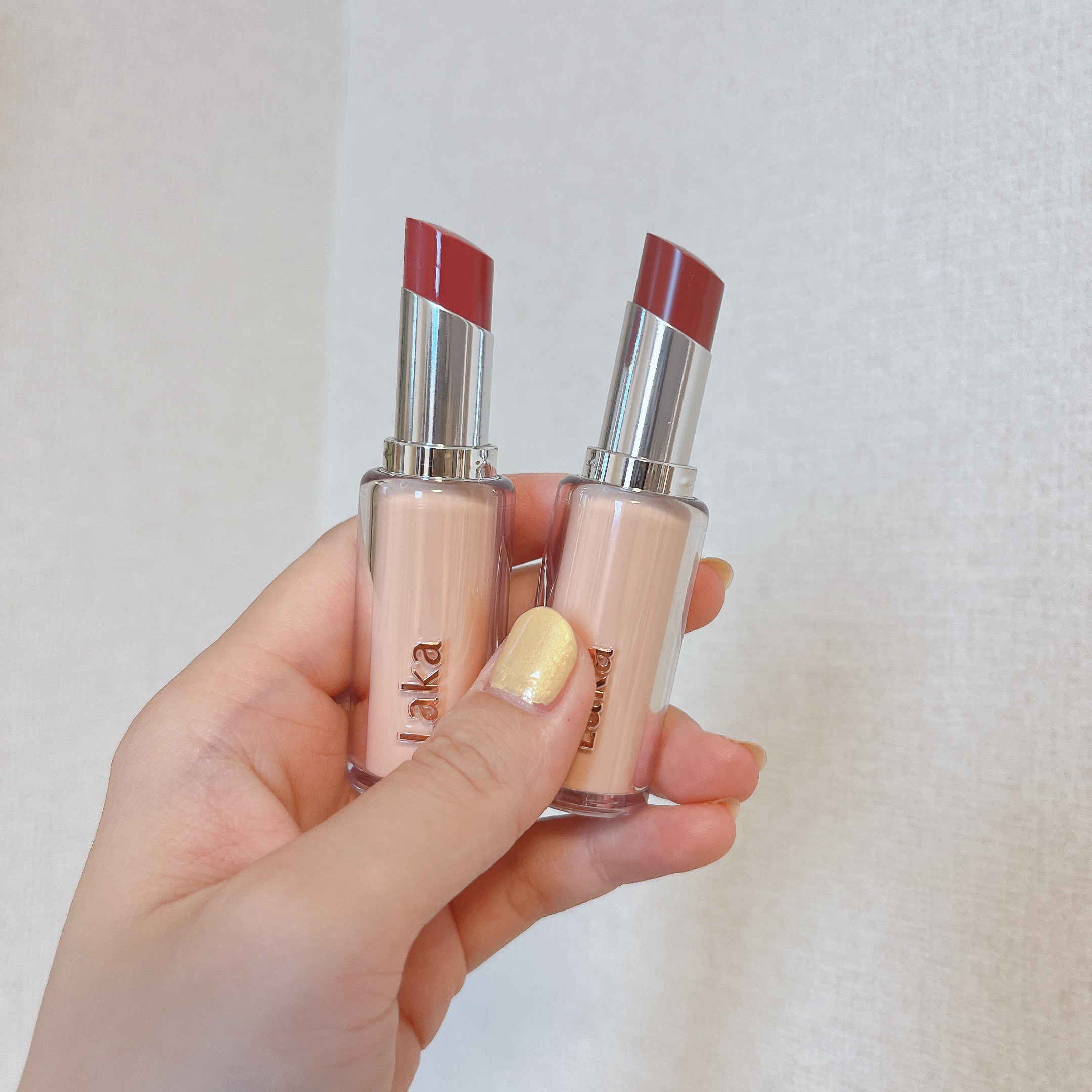 ボンディンググロウリップスティック/Laka/口紅を使ったクチコミ（3枚目）