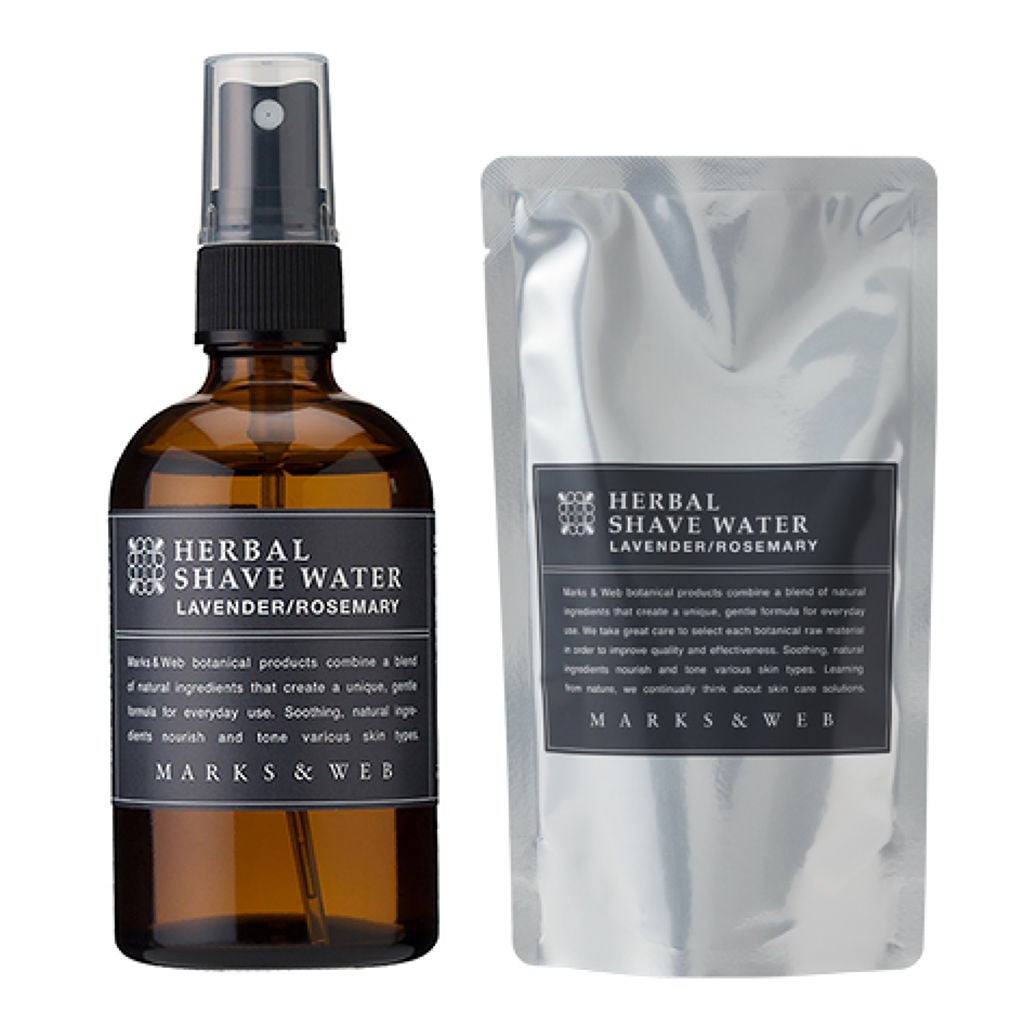 ハーバルシェイブウォーター ラベンダー/ローズマリー MARKS&WEB