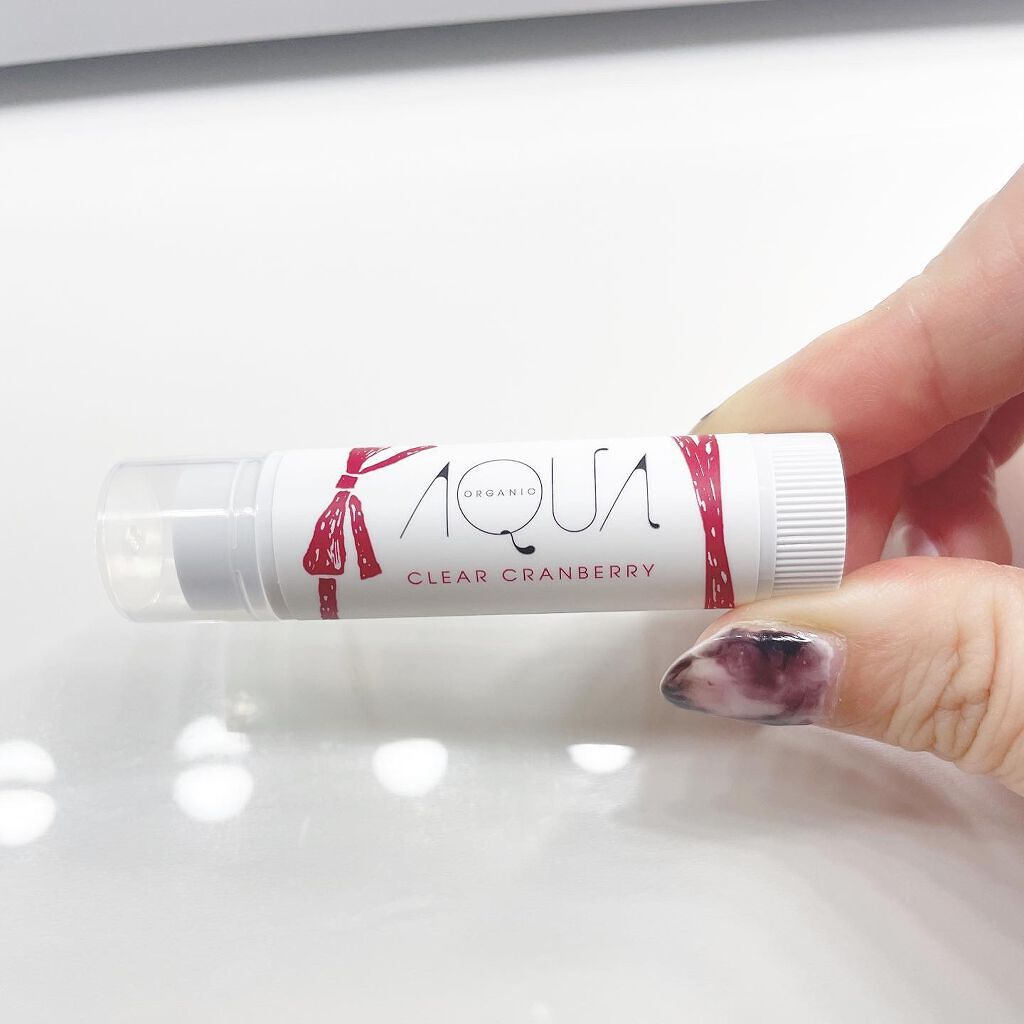オーガニックスイーツリップ 02 クリアクランベリー/アクア・アクア/リップケアを使ったクチコミ（3枚目）