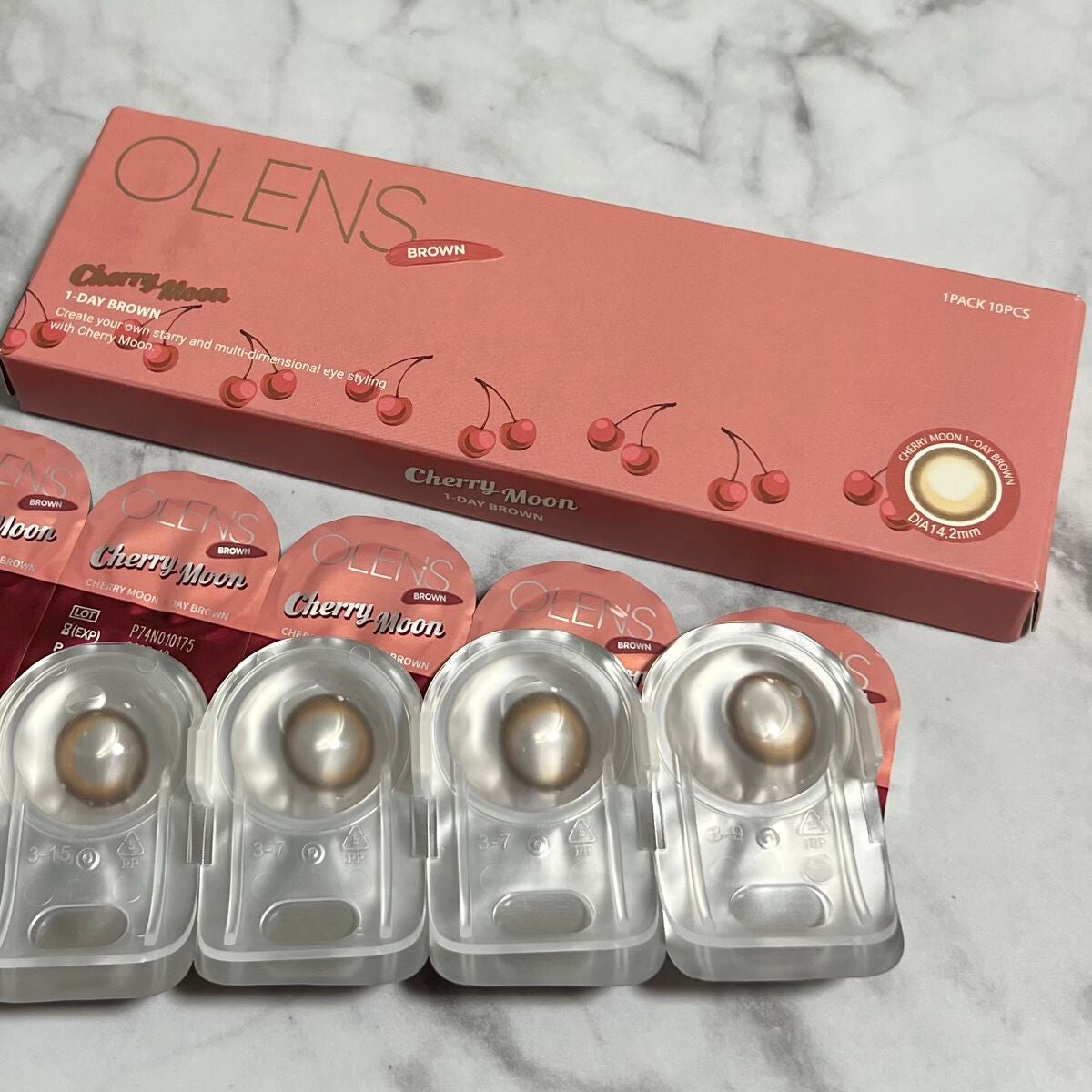 Cherry Moon 1day/OLENS/カラーコンタクトレンズを使ったクチコミ(2枚目)