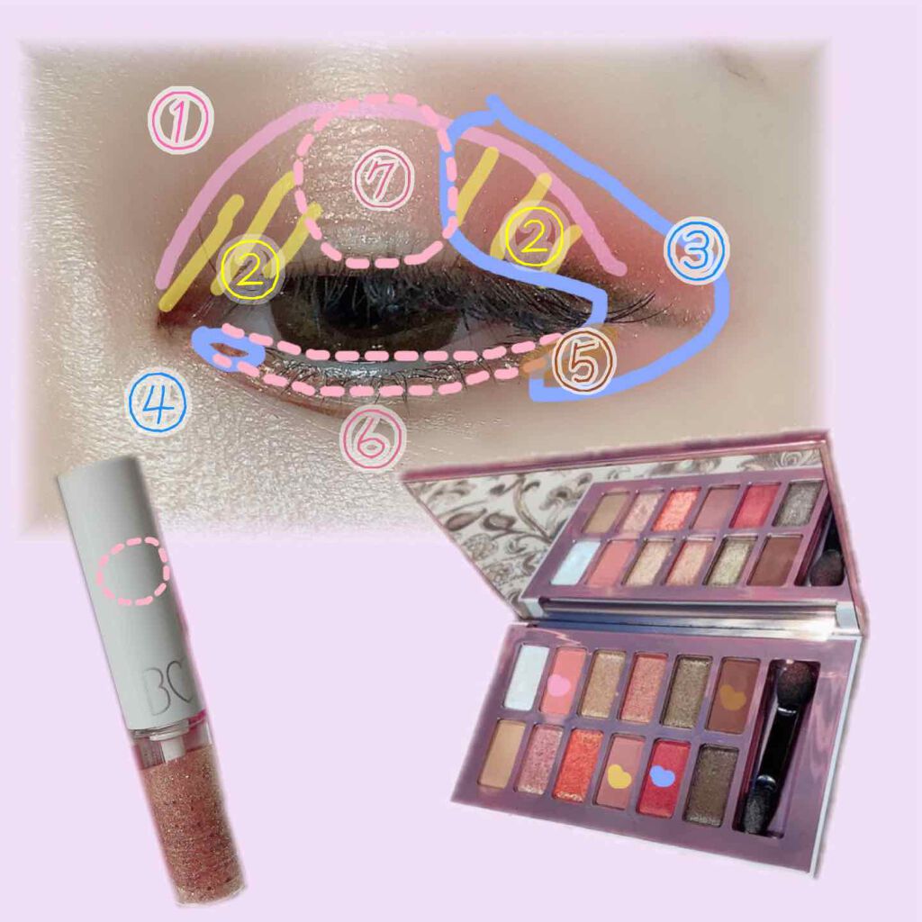 バレンタインボックス2 ピーチパレット/VAVI MELLO/アイシャドウパレットを使ったクチコミ（2枚目）